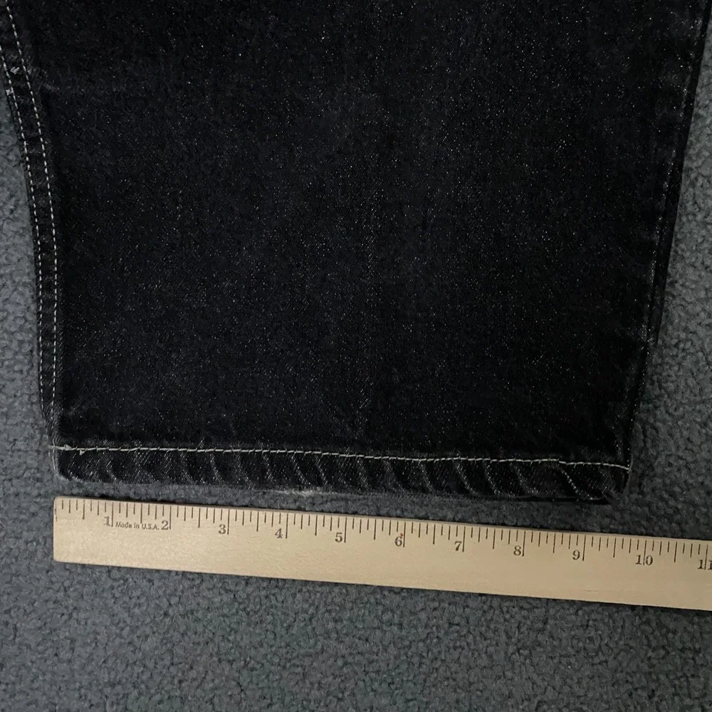 VTG Y2K Anchor Blue Beyond Baggy Jeans FITS 30x30 Black Relaxed Skater Wide Leg